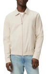Paige Dunland Lyocell & Cotton Twill Jacket In Silver Drop