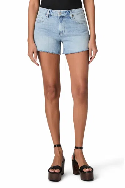Paige Dylan Raw Hem Shorts In Harmonie Destructed In Blue