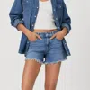 Paige Dylan Distressed Cutoff Denim Shorts In Multi