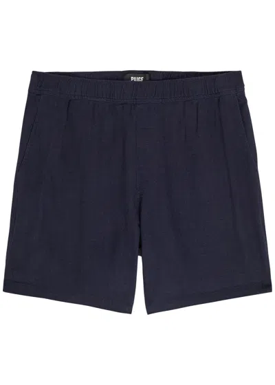 Paige Elijah Elasticated-waistband Shorts In Blue