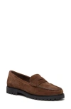Paige Ellis Platform Penny Loafer In Chocolate