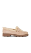 Paige Ellis Shearling Loafer In Light Tan