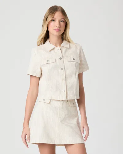 Paige Elly Jacket In Tonal Stripe In Neutral