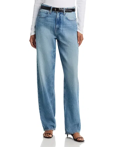 Paige Emilie High Rise Barrel Jeans In Mariners In Blue