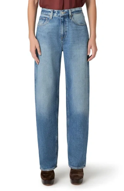 Paige Emilie High Waist Tapered Jeans In Blue