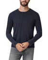 Paige Enzo Long Sleeve Cotton Tee In Black