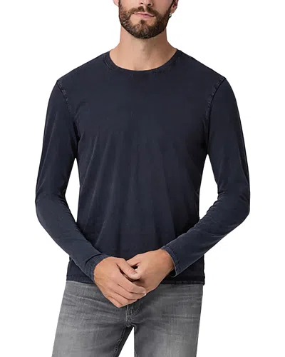 Paige Enzo Long Sleeve Cotton Tee In Black