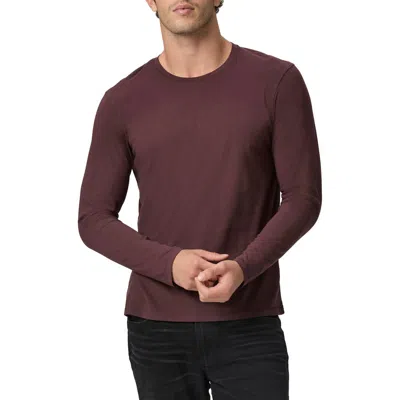 Paige Enzo Long Sleeve T-shirt In Midnight Bordeaux