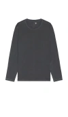 Paige Enzo Long-sleeve Cotton Top In Grey