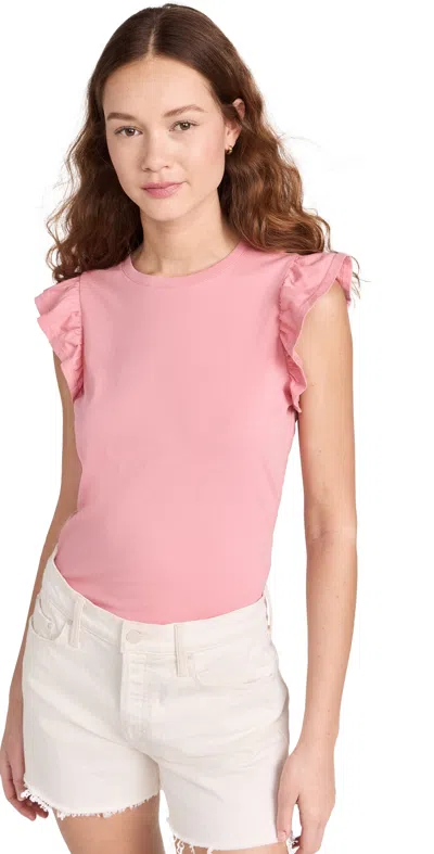 Paige Erissa Ruffle Cap Sleeve Tee In Bissou