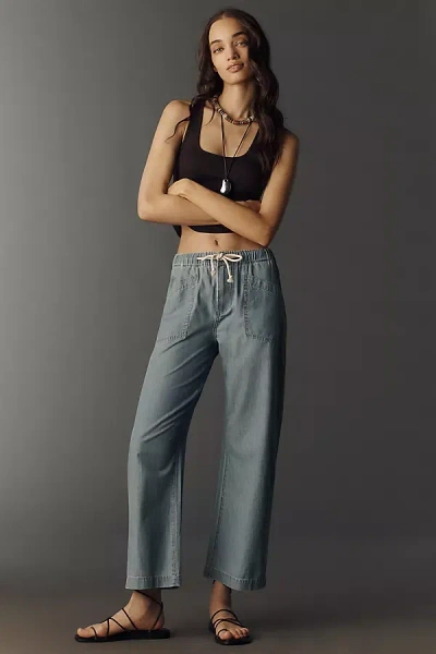 Paige Evan Tie-waist High-rise Cropped Jeans In Black