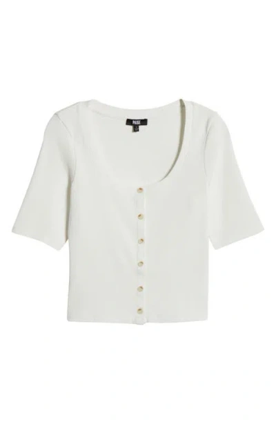 Paige Evette Short Sleeve Button-up Sweater