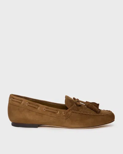 Paige Ezra Tassel Loafer In Brown