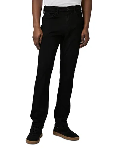 Paige Federal 30 Slim Straight Fit Jeans In Black Shadow