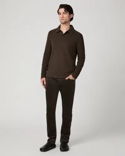 Paige Federal 32 Inch Slim Straight Pant In Brown