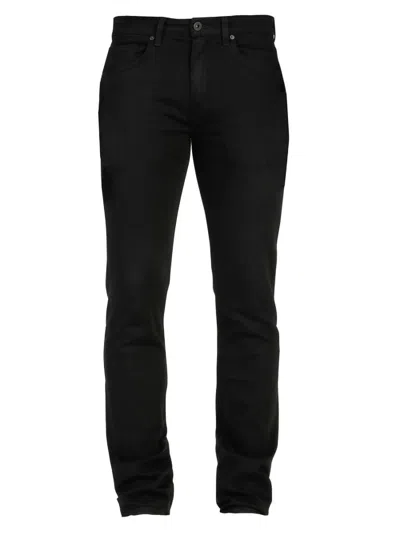Paige Federal Extra Long Stretch Slim-straight Jeans In Black