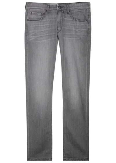 Paige Federal Grey Straight-leg Jeans In Gray