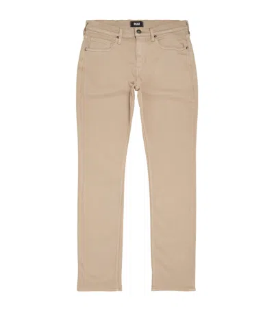 Paige Federal Slim Jeans In Beige
