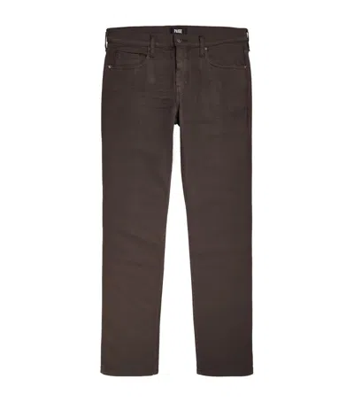 Paige Federal Slim-straight Jeans In Brown