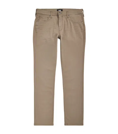 Paige Federal Slim-straight Jeans In Brown