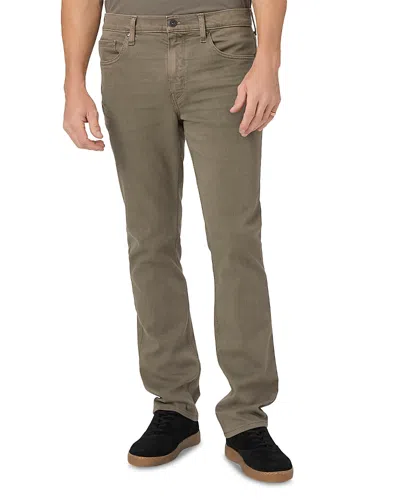 Paige Federal Slim Straight Jeans In Vintage Weathered Mushroom In Green