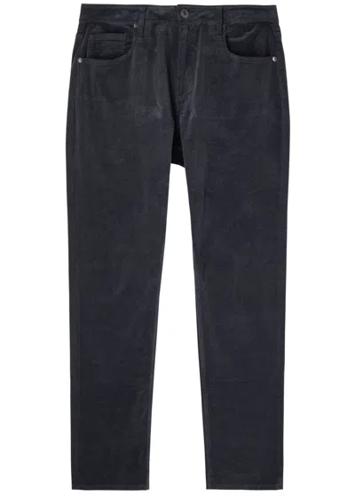 Paige Federal Slim Straight-leg Corduroy Jeans In Navy