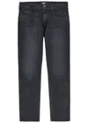 Paige Federal Slim Straight-leg Denim Jeans In Black