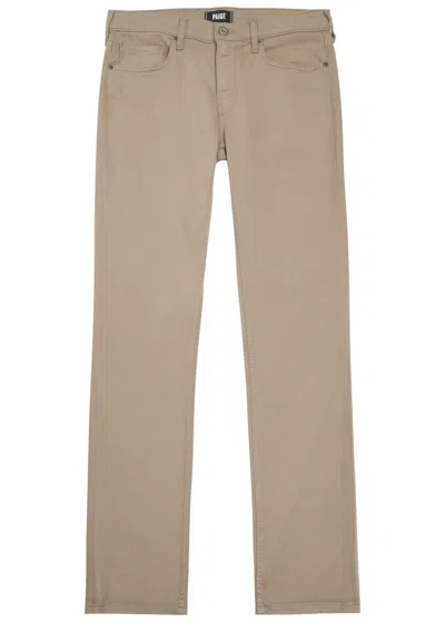 Paige Federal Slim Straight-leg Jeans In Brown
