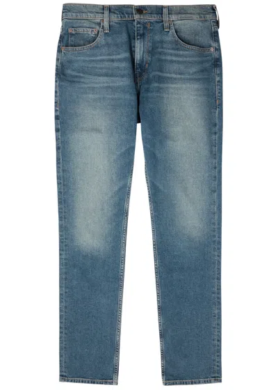 Paige Federal Slim Straight-leg Jeans In Mid Blu