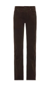 Paige Federal Slim Straight Pants In Deep Woods Corduroy