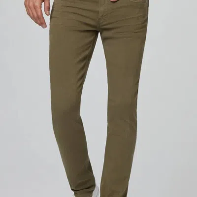 Paige Federal Slim Straight Pants In Green