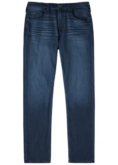 Paige Federal Straight-leg Jeans In Mid Blu