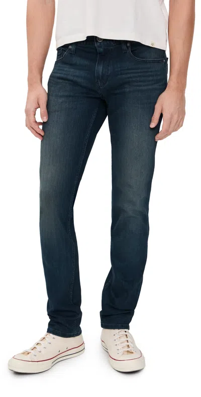 Paige Federal Transcend Slim Straight Jeans Benicio In Blue