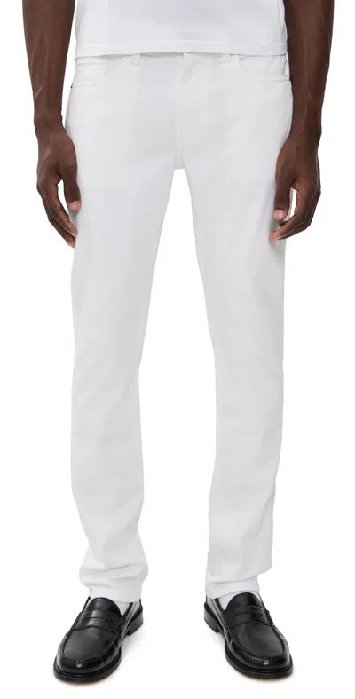 Paige Federal Transcend Slim Straight Jeans Icecap In White