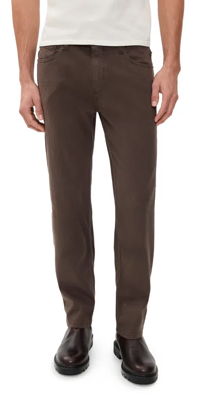 Paige Federal Transcend Slim Straight Jeans Vintage Deep Oak In Brown