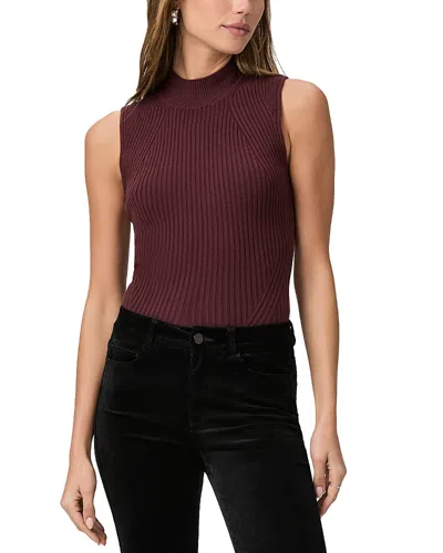 PAIGE FIDELIA RIBBED MOCK NECK TANK