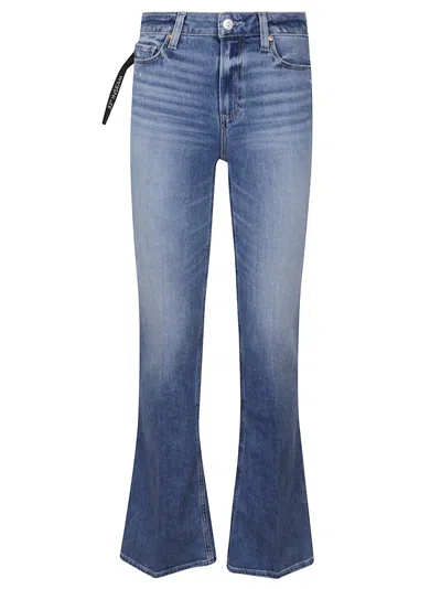 PAIGE PAIGE FLARED BLUE JEANS WITH HIGH WAIST