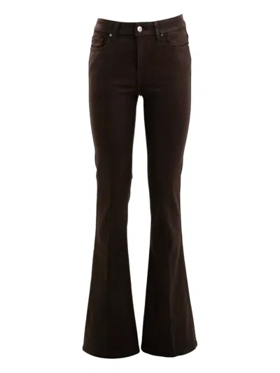 Paige Flared Jeans In Brown