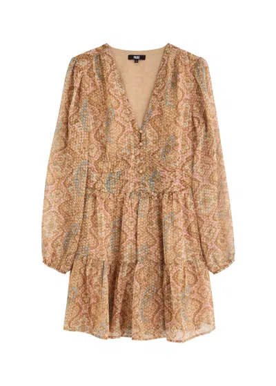 Paige Florentine Printed Silk-blend Mini Dress In Multicoloured