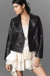 Paige Foxe Leather Jacket In Black