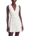Paige Womens Fraise Sleeveless Cotton-blend Mini Dress White In White