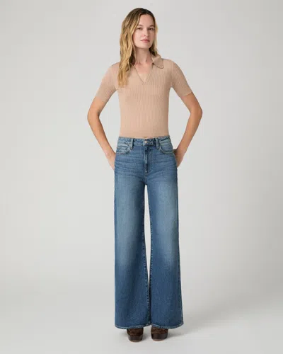 Paige Frances 32 Inch Wide Leg Jean In Blue