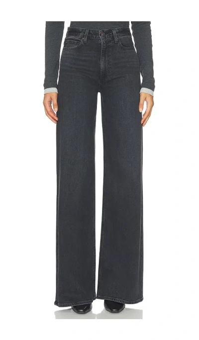 Paige Frances Wide Leg Jeans In Black