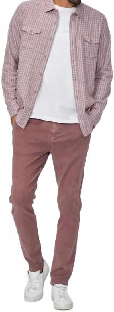 Paige Fraser Pants In Vintage Twilight Rouge In Pink