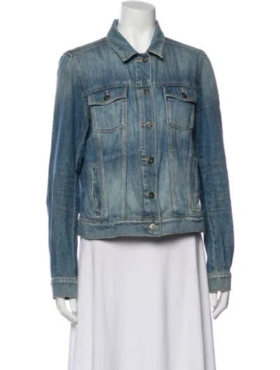 Pre-owned Paige Gamble Denim Jacket In Blue