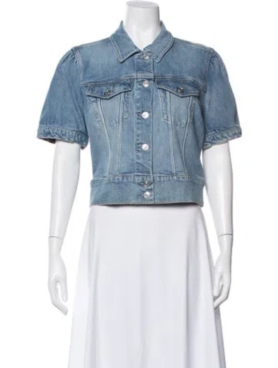 Pre-owned Paige Gamble Denim Jacket In Blue