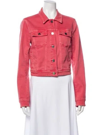 Pre-owned Paige Gamble Denim Jacket In Pink