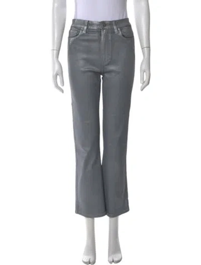 Pre-owned Paige Gamble Flared Pants In Gray