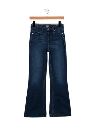 Pre-owned Paige Gamble High-rise Flared Jeans In Blue