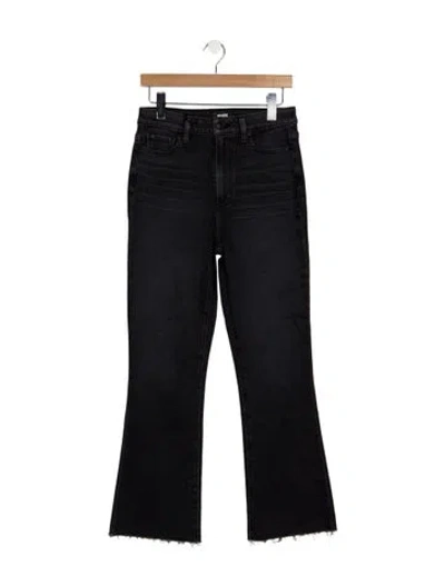 Pre-owned Paige Gamble High-rise Flared Jeans W/ Tags In Black